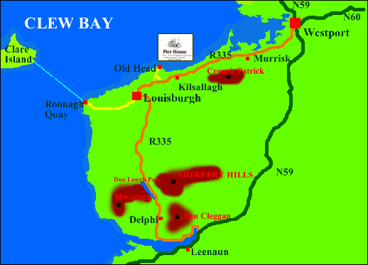 Map of Louisburgh County Mayo