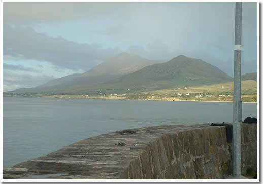 Photo of Croagh Patrick seen from Old Head Pier Louisburgh Co Mayo Ireland. © 2007 Joe Barnes